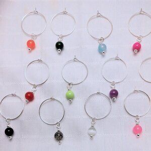 24 handmade identifiers for wine glasses or stemmed glasses